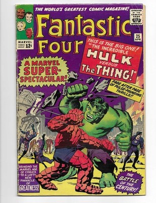 Fantastic Four 25 1964 Marvel Comics VG+ 4.5 Vs Hulk 2nd App Captain America