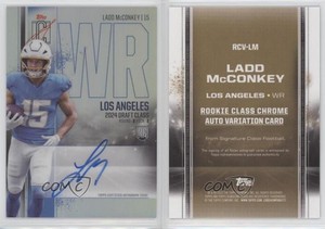 2024 Topps Signature Class Rookie Chrome Auto Ladd McConkey #RCV-LM Auto RC