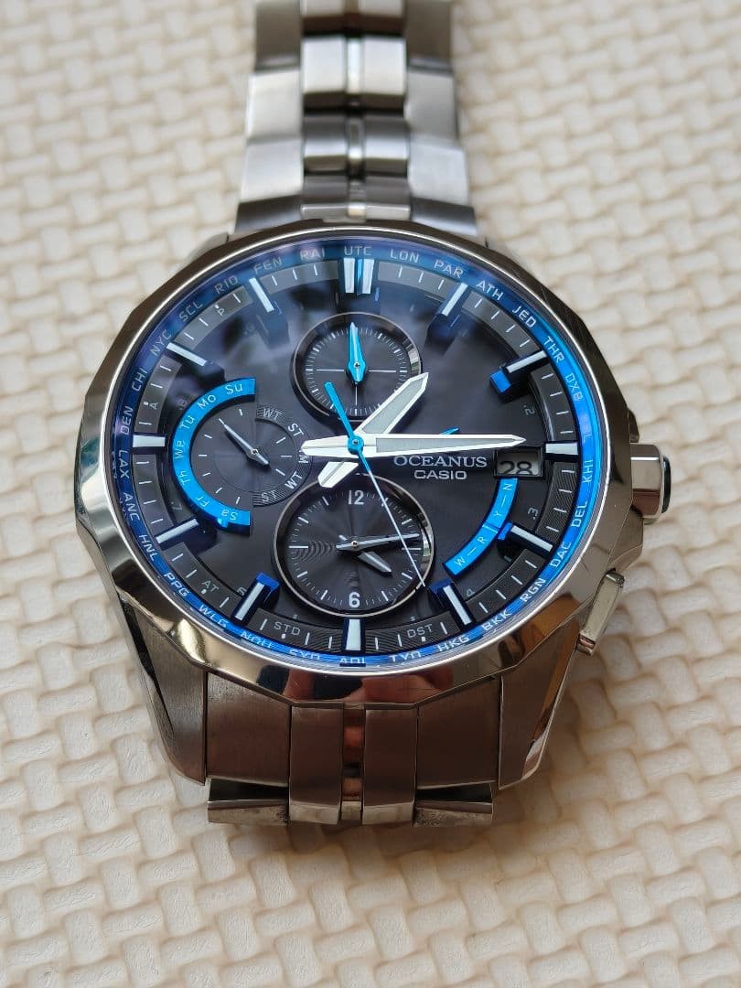 CASIO　OCEANUS　オシアナス　OCW-S3000 CASIO Oceanus OCW-S3000-1AJF Day date Solar Powered Radio Men's