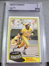 Willie Stargell 1981 Topps #380 Golden Grading Graded 5 