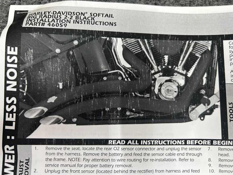 HARLEY-DAVIDSON SOFTAIL 2012+ Vance & Hines Big Radius 2 - 2 Black 46059 - Image 3 of 3