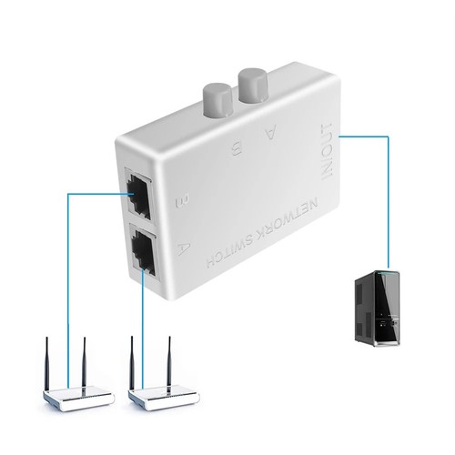 RJ45-Netzwerk-, 2-Port-LAN-Ethernet-Netzwerk-Box-Umschalter, RJ45-Splitter,9430 - Photo 7/8