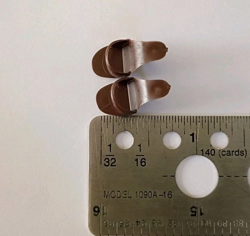 Vintage Barbie Doll * BROWN * OPEN TOE SHOES * Heels * JAPAN *