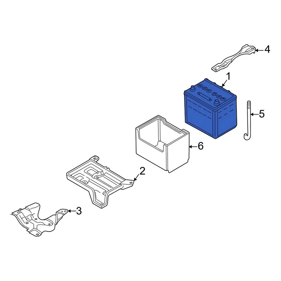 For Mazda 6 2007 Mazda 000080124FWB Vehicle Battery - Image 4 of 4