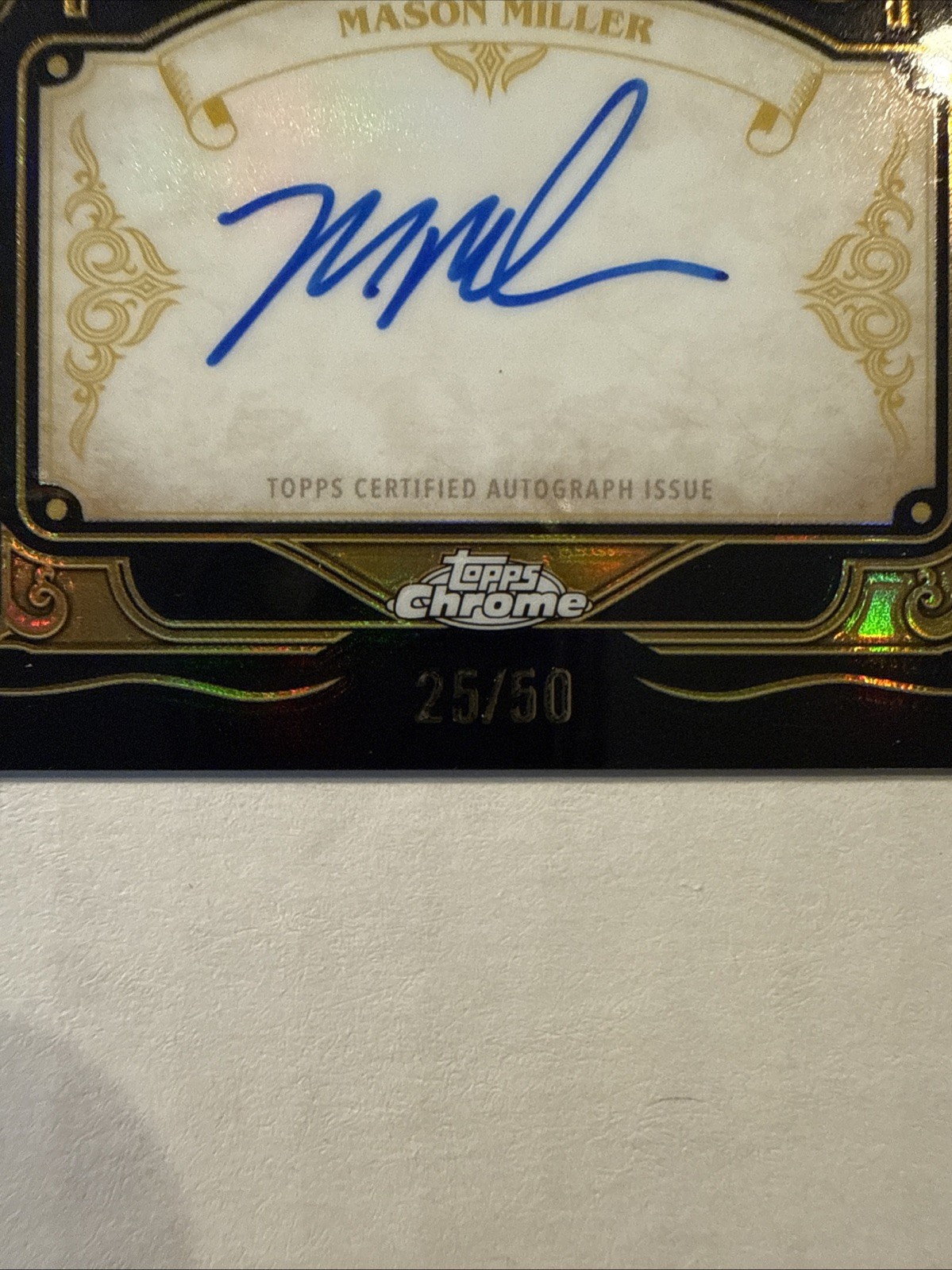 2026 Topps Chrome Mason Miller #IS-MMI Ink Strokes Auto Padres Gold # /50🔥🔥🔥 view 6