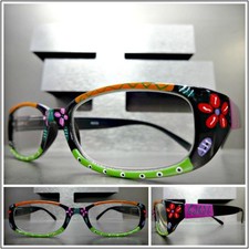 Women's VINTAGE RETRO Style READING EYE GLASSES READERS Hand Painted Oval Frame