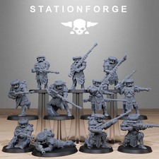 Scavenger Snipers Grimdark 3D Printed Miniatures Station Forge 16k