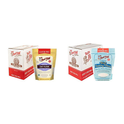 Gluten Free Oat Flour (18 Oz, Count of 4) and Gluten Free 1-To-1 Baking Flour (2
