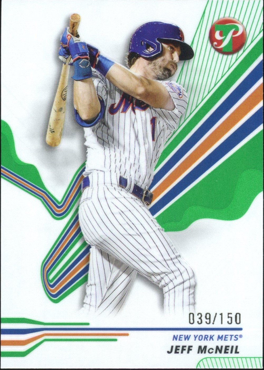 2024 Topps Pristine Jeff McNeil #187 Green Refractor 39/150