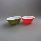 Set of Two VTG MCM Pyrex Nesting Bowls-Red 402, Green 403