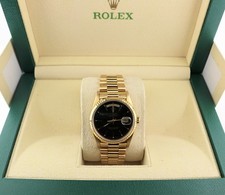 1991 Rolex Day-Date 18238 Black Dial Double Quick 18kt President No Papers 36mm 3