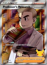 Professor's Research Professor Oak 024/025 Celebrations Pokemon Holo NM