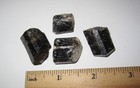 4 SMALL NATURAL ROUGH 0.7"- 0.9" DRAVITE BROWN TOURMALINE CRYSTALS INDIA ~ 43.5g — photo 2