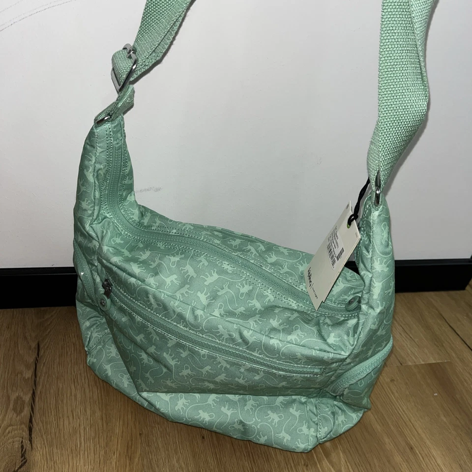 Kipling Tasche Handtasche Schulter Kleine Grüne Affe Damen Umhängetasche - Bild 3 von 4