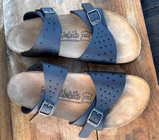 BIRKI’S by Birkenstock 'Freeport' (39/8-N) sandali neri Birko-Flor doppio cinturino