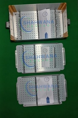 Aluminum sterilization Box With 2  Tray Surgical Instruments Box Orthopedic Box