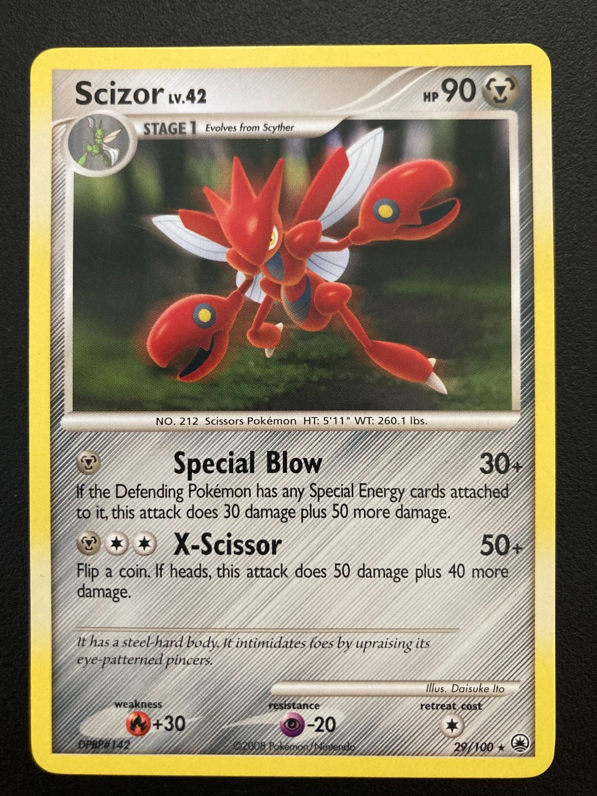 Pokémon TCG - NM/M Scizor Rare 29/100 Majestic Dawn