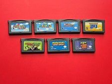Super Mario Advance 1 2 3 4 Luigi Kart DK Game Boy Advance Lote 7 Auténticos Guardados