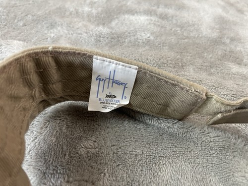 Cappello Berretto Guy Harvey Regolabile Ricamato Pesce Acqua Blu Kaki Visiera!! - Foto 7 di 10