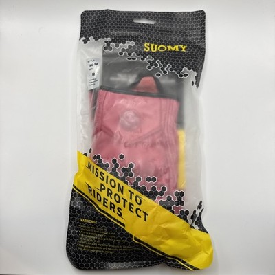 Suomy SU-14 Medium Women's Pink Leather Motorcycle Gloves Touch Screen NIB