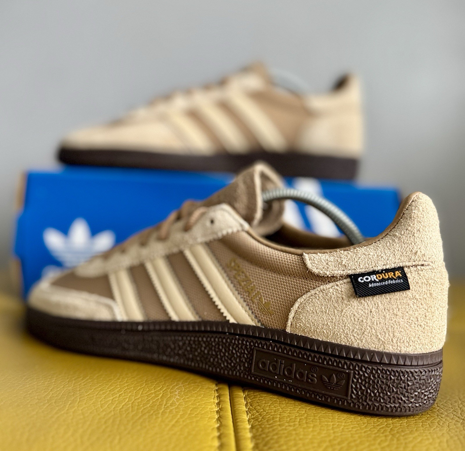 🔥adidas Handball Spezial Cordura Trainers Cardboard Crystal Sand UK 11 Rare🔥 image 6