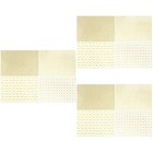 12 pcs Gift Wrapping Paper Roll Gold Star Dot Stripe Wave for Birthday Holiday