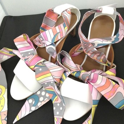 HERMES Sandals 191053Z Includes box drawstring pouch spare heel pads US7 UK4.5