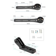 Bike Computer Mount Handlebar Mount Adjustable Lengths Secure Mounting Solution