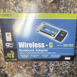 Linksys Wireless-G 802.11g WPC54G PC Card (PCMCIA) Type II 54 Mbps