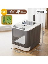 Extra-Large Cat Litter Box Enclosed Double Door Splash-Proof 44lb