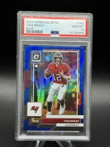 2022 Tom Brady Donruss Optic #183 Buccaneers Patriots | Blue - /179 | PSA 10