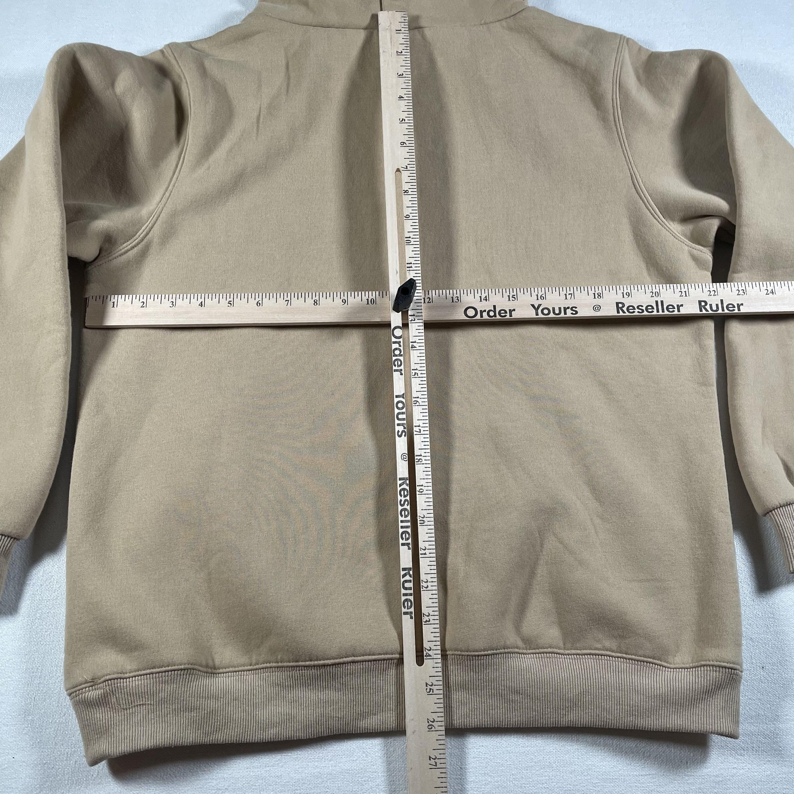 Nike Hoodie Mens Large Tan Beige Center Mini Swoosh Pullover Travis Scott