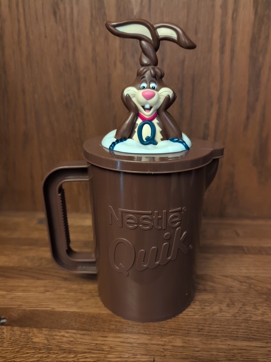 Vintage Nestle Quik Nesquik Bunny Brown Plastic Chocolate Milk