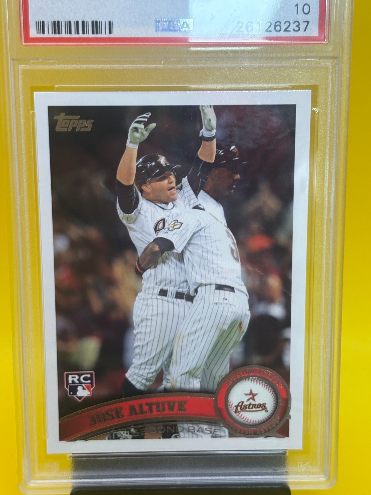 2011 Topps Update #US132 Jose Altuve RC PSA 10 GEM MINT view 3