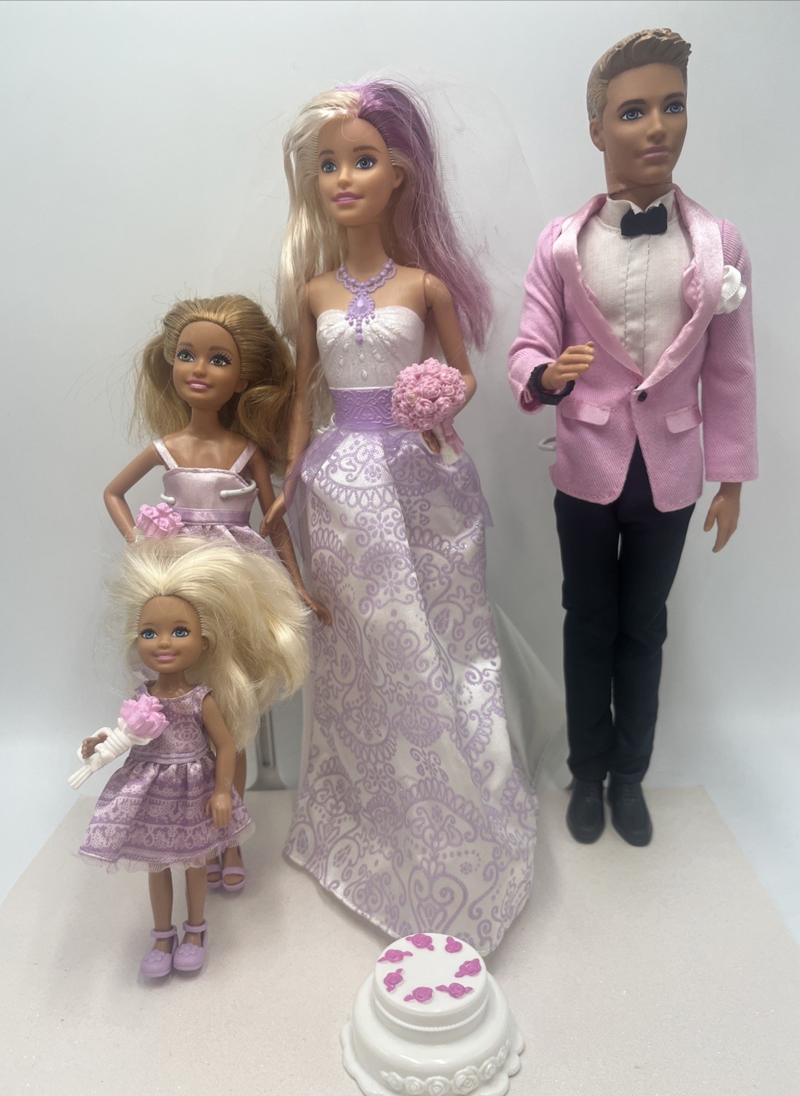 Barbie Wedding Doll Set with Bride Groom Bridesmaids Accesso