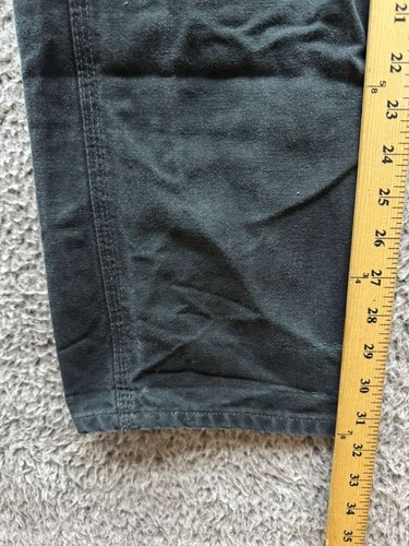 Pantaloni da lavoro Carhartt larghi foderati in flanella anatra lavata neri taglia 30x32 - Foto 12 di 15