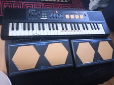 Casio Casitone 220 Electronic Organ Keyboard 1987 Casio DP-1 Drum pads Working