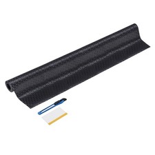 1Set Carbon Fiber Vinyl Wraps 16" x 5ft Self-Adhesive W Scraper Black