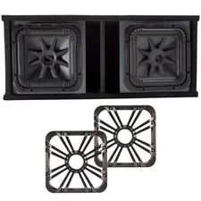 Kicker L7S12 Solo-Baric Subwoofers Ported Box with Charcoal LED Grills