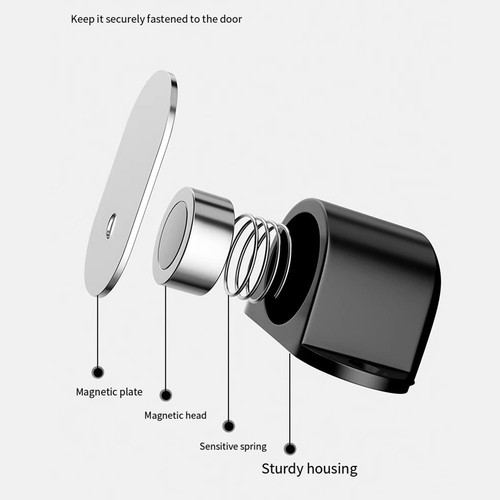 Zinc Alloy Door Stopper with Strong Magnetic Design for Easy Installation - Afbeelding 12 van 12