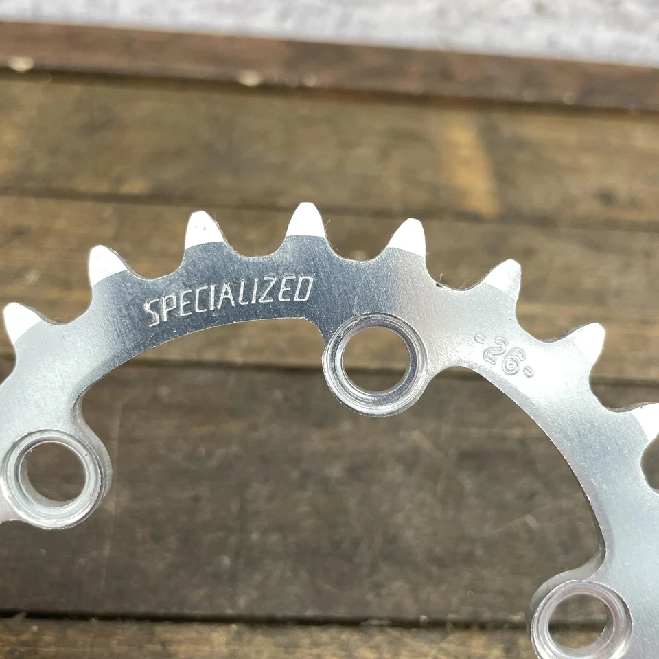 Plato Especializado De Colección 26T 74mm BCD 5 Pernos Nuevo de Lote Antiguo Bicicleta MTB Granny Ring Foto 2 de 4