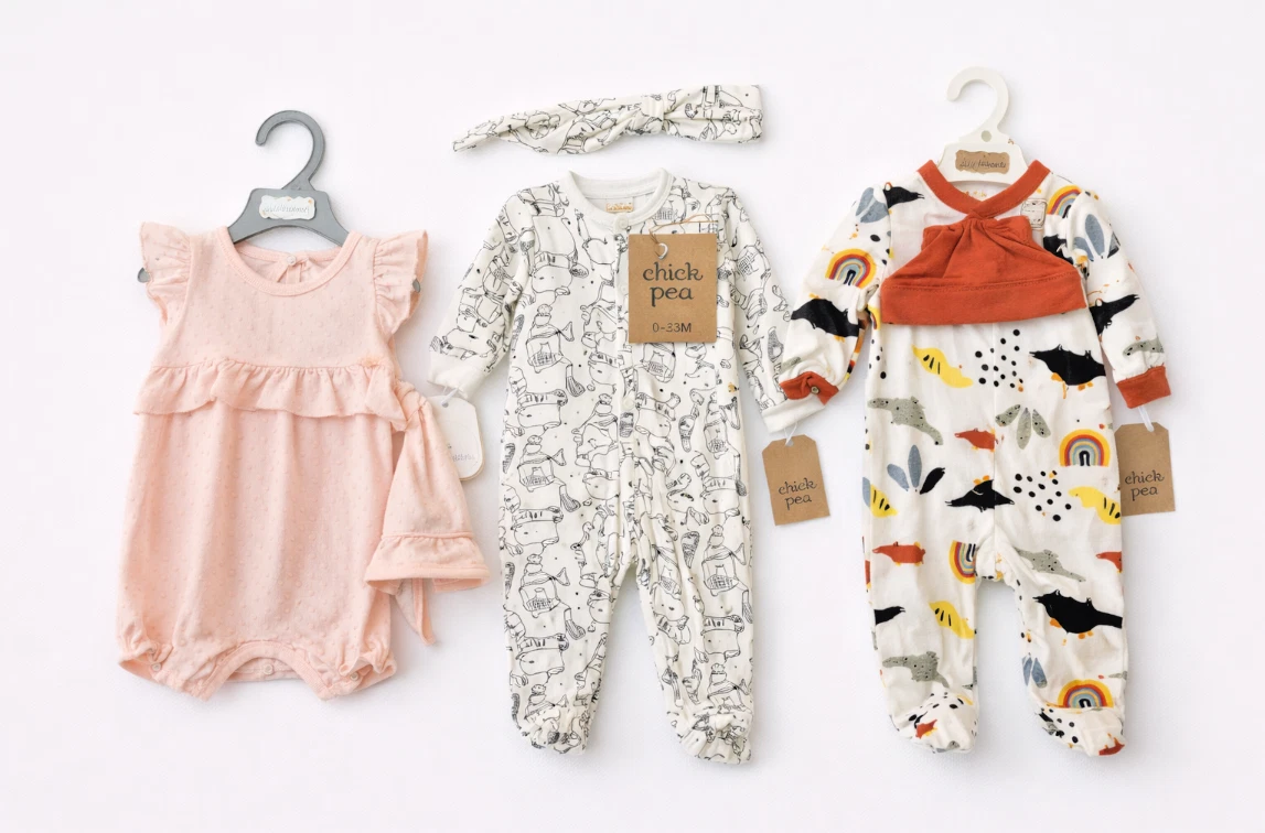 Girls 3-6 Months Clothing Lot 6 Items – Coveralls & Sets – Chick Pea -Kyle - NEW