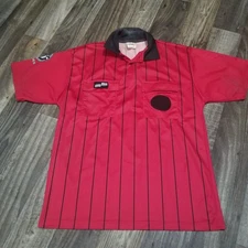 Official Sports OSI USSF Pro Referee Red Jersey Medium Discolored Stained