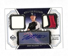 2012 Topps Museum Jeremy Hellickson Auto Dual Prime Patch Card 70/179 Rays 