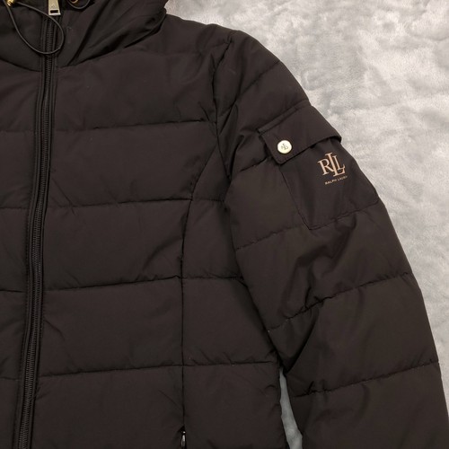 NWT Lauren Ralph Lauren Puffer Jacket Womens XS Black Down Filled $190 MSRP - Afbeelding 4 van 24