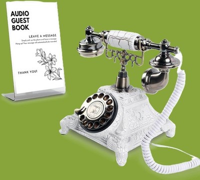 Vintage Retro Audio Guest Book Wedding Phone Record Guest Messages for Weddings