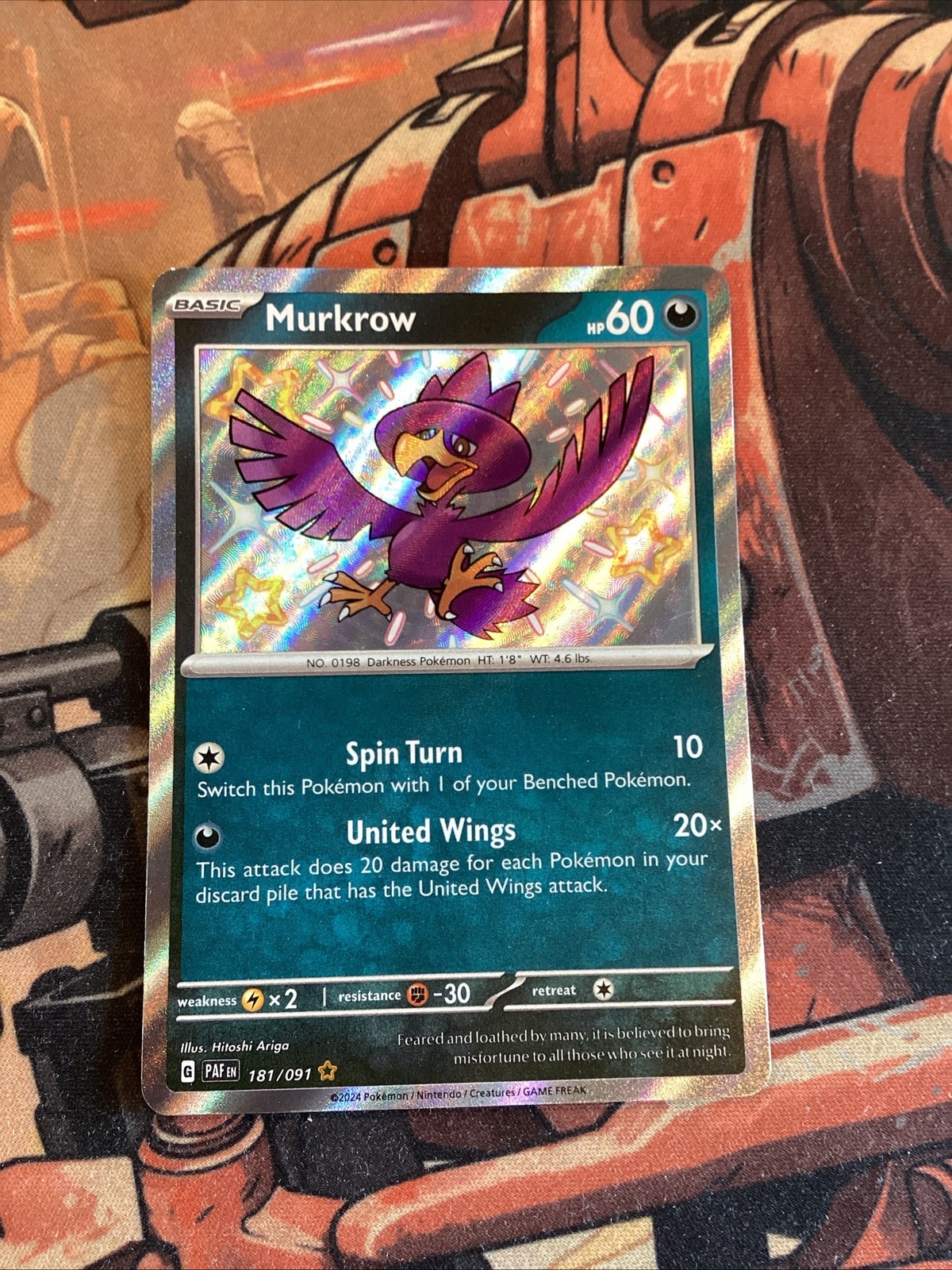 Murkrow 181/091 SV: Paldean Fates NM Pokemon Card TCG
