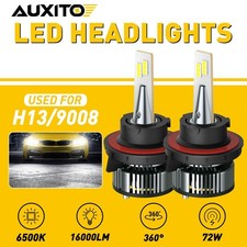 2pc H13 LED Headlight Bulbs Kit High Low Beam Lamp Super Bright White Error Free