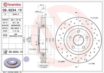 2x BREMBO Bremsscheibe Bremsscheiben Satz Bremsen XTRA LINE - Xtra Vorne