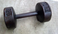 York Roundhead Dumbbell Single Weight 20lb USA Cast Iron